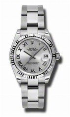 Rolex Datejust Silver Dial Automatic White Gold Bezel Steel Ladies Watch 178274SRO
