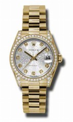 Rolex Datejust Silver Jubilee Dial Automatic 18kt Yellow Gold President Ladies Watch 178158SJDP