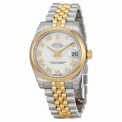 Rolex Datejust White Dial Automatic Stainless Steel and 18kt Gold Ladies Watch 178243WRJ