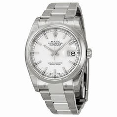 Rolex Datejust White Index Dial Oyster Bracelet Men's Watch 116200WSO