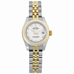 Rolex Datejust White Roman Dial Jubilee Bracelet Two Tone Ladies Watch 179173WRJ