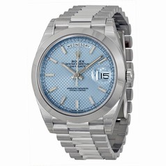 Rolex Day Date Ice Blue Dial Platinum Automatic Men's Watch 228206IBLSP