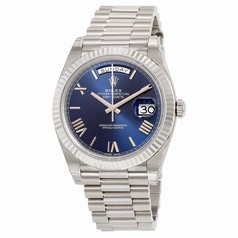 Rolex Day-Date Blue Dial Automatic 18K White Gold Men's Watch 228239BLRP