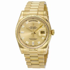 Rolex Day-date Champagne Automatic 18kt Yellow Gold Men's Watch 118238CDP