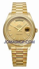 Rolex Day Date II Champage Index Dial President Bracelet 18k Yellow Gold Men's Watch 218238CSP