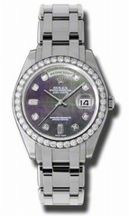 Rolex Day Date Masterpiece Dark Mother Of Pearl Automatic Platinum Pearl Master Ladies Watch 18946BKMDPM