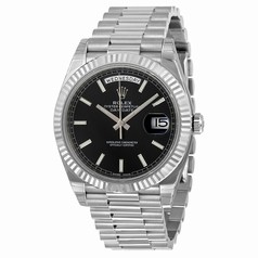 Rolex Day-Date 40 Black Dial 18K White Gold Automatic Men's Watch 228239BKSP