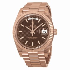 Rolex Day-Date 40 Chocolate Dial 18kt Everose Gold Automatic Men's Watch 228235CHSP