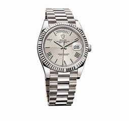 Rolex Day-Date 40 Silver Quadrant Dial 18K White Gold Automatic Men's Watch 228239SQRSP