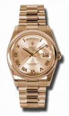 Rolex Day-Date Champagne Dial Automatic 18kt Rose Gold President Men's Watch 118205CRP