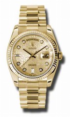 Rolex Day-date Champagne Jubilee Automatic 18kt Yellow Gold Men's Watch 118238CJDP