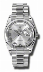 Rolex Day-Date Grey Dial Automatic Platinum Men's Watch 118206GYRP
