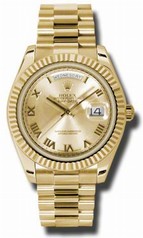 Rolex Day-date II Champagne Automatic 18kt Yellow Gold Men's Watch 218238CRP