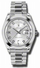 Rolex Day-Date II Silver Dial Automatic Platinum Men's Watch 218206SDP