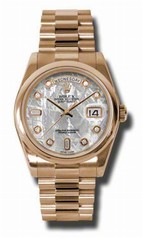 Rolex Day-Date Meteorite Dial Automatic 18kt Rose Gold President Men's Watch 118205MTDP