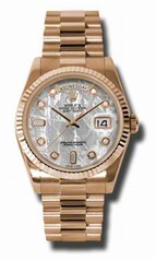 Rolex Day-Date Meteorite Dial Automatic 18kt Rose Gold President Men's Watch 118235MTDP