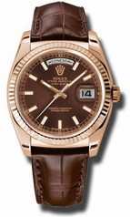 Rolex Day-Date President Chocolate Dial 18K Everose Gold Automatic Men's Watch 118135CHSL