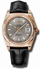 Rolex Day-Date President Rhodium Dial 18K Everose Gold Automatic Men's Watch 118135RSL