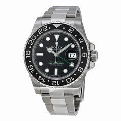 Rolex GMT Master II Black Index Dial Oyster Bracelet Steel Men's Watch 116710BKSO