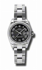 Rolex Datejust Black Concentric Dial Automatic Ladies Watch 179174BKCAO