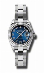 Rolex Datejust Blue Concentric Dial Automatic Ladies Watch 179174BLCAO