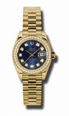 Rolex Datejust Blue Dial Automatic Yellow Gold Ladies Watch 179138BLDP