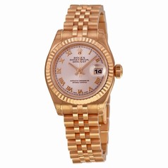 Rolex Lady Datejust Champagne Dial 18K Pink Gold Automatic Watch 179175CRJ