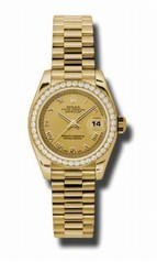 Rolex Datejust Champagne Dial Automatic Yellow Gold Ladies Watch 179138CRP
