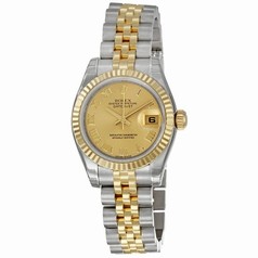 Rolex Datejust Champagne Roman Dial Jubilee Bracelet Two Tone Ladies Watch 179173CRJ