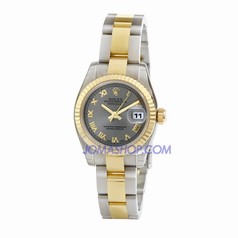 Rolex Datejust Grey Dial Automatic Stainless Steel and 18kt Yellow Gold Ladies Watch 179173GYRO