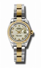 Rolex Datejust Ivory Jubilee Dial Automatic Stainless Steel and 18kt Yellow Gold Ladies Watch 179173IJAO