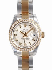 Rolex Datejust Ivory Sunburst Dial Steel and Yellow Gold Ladies Watch 179383ISBDO