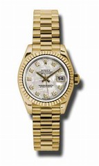 Rolex Datejust Meteorite Diamond Dial Automatic 18kt Yellow Gold Ladies Watch 179178MTDP