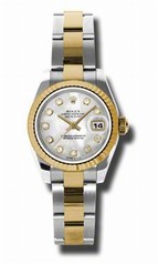 Rolex Datejust Mother of Pearl Dial Automatic Stainless Steel and 18kt Yellow Gold Ladies Watch 179173MDO