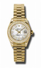 Rolex Datejust Mother of Pearl Dial Automatic Yellow Gold Ladies Watch 179138MDP