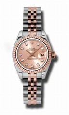 Rolex Datejust Automatic Stainless Steel w/ 18kt Rose Gold Ladies Watch 179171PDJ