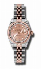 Rolex Datejust Automatic Stainless Steel w/ 18kt Rose Gold Ladies Watch 179171PSJ