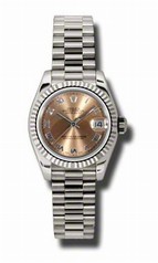 Rolex Datejust Pink Dial Automatic White Gold Ladies Watch 179179PRP