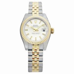 Rolex Datejust Silver Index Dial Jubilee Bracelet Two Tone Ladies Watch 179173SSJ