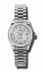 Rolex Datejust Silver Jubilee Automatic Platinum Ladies Watch 179136SJDP