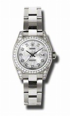Rolex Lady Datejust Silver Jubilee Diamond Dial 18k White Gold Diamond Case and Bezel Oyster Bracelet Watch 179159SJDO