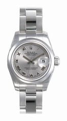 Rolex Datejust Silver Roman Dial Oyster Bracelet Ladies Watch 179160SRO