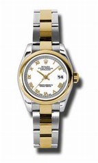 Rolex Datejust White Dial Automatic Stainless Steel and 18kt Yellow Gold Ladies Watch 179163WRO