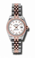 Rolex Datejust Automatic Stainless Steel w/ 18kt Rose Gold Ladies Watch 179171WDJ