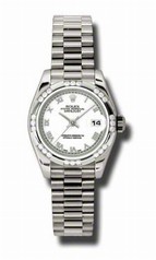 Rolex Datejust White Dial Automatic White Gold Ladies Watch 179369WRP