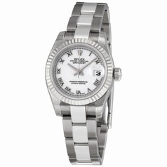 Rolex Datejust White Dial Oyster Bracelet White Gold Ladies Watch 179174WRO