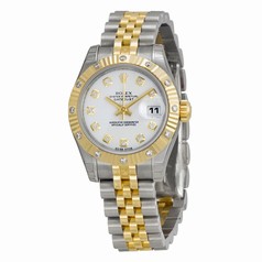 Rolex Datejust White Dial Steel and Yellow Gold Diamond Ladies Watch 179313WDJ