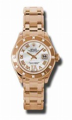 Rolex Datejust Mother of Pearl Roman Diamond Dial 18kt Pink Gold Ladies Watch 80315MRDPM