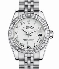 Rolex Lady-Datejust White Dial 18 Carat White Gold Automatic Watch 179384WRJ