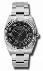 Rolex Oyster Perpetual 36 mm Black Concentric Dial Stainless Steel Men's Watch 116034BKCAO